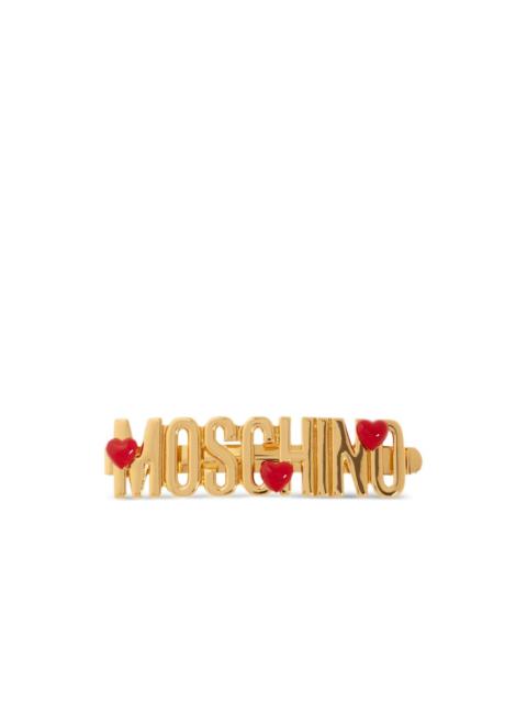 logo-lettering hair clip