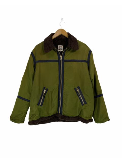 Jean Paul Gaultier JPG Green Military Bomber Jacket Style Fleece inside A/W03