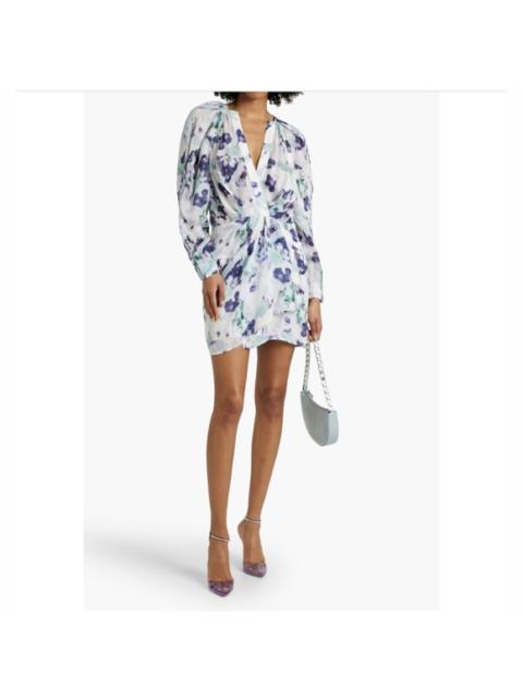 Other Designers NWT IRO Odine pleated wrap-effect chiffon mini dress Sz 38 US 6 Medium $595‎