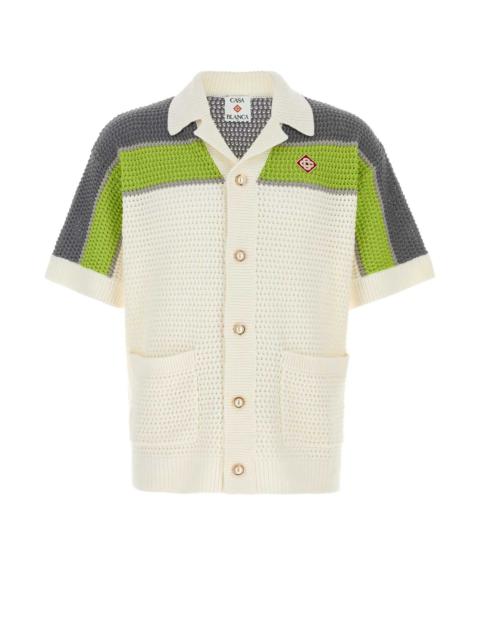 CASABLANCA Casablanca Men White Crochet Shirt