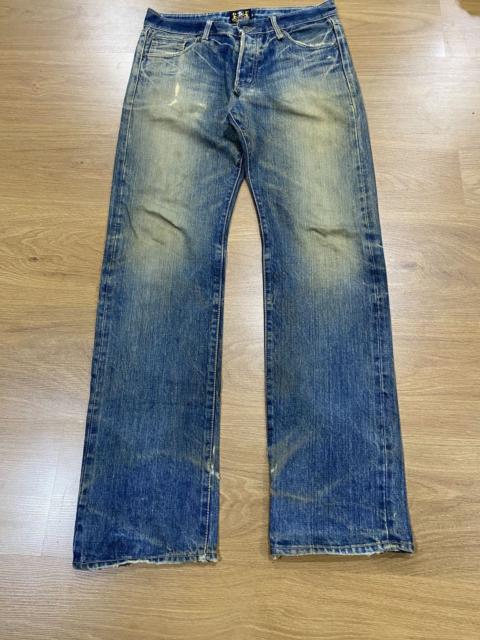 Other Designers Japanese Brand - Black Flame Aging Wash Selvedge Denim Made Japan