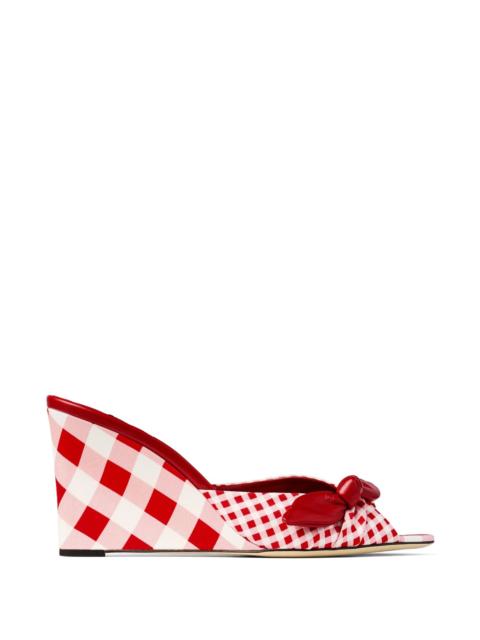 JIMMY CHOO Jimmy Choo Bow Gingham Sandals