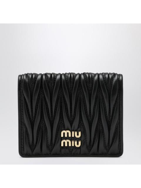 Miu Miu Miu Miu Black Nappa Leather Quilted Wallet Women