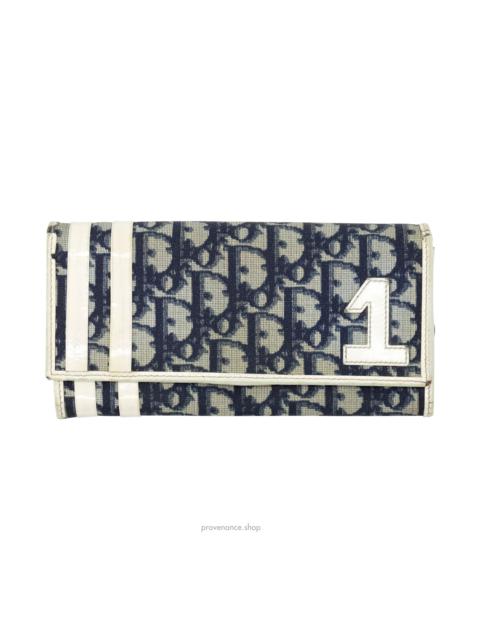 Dior Long Wallet - Dior Trotter Oblique 1 Navy