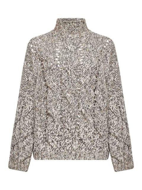 Brunello Cucinelli Brunello Cucinelli Women Multicolor Dazzling Chiné Mock Neck Sweater