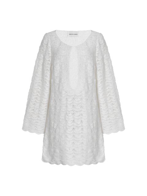 MARLIES GRACE Exclusive Ocean Cotton Mini Dress white