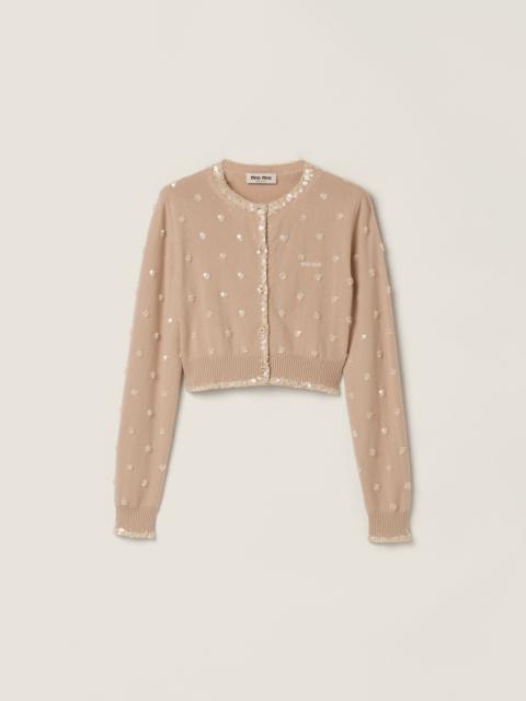 Miu Miu Embroidered cashmere cardigan