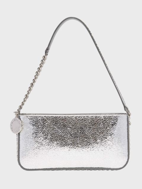 Frayme Crackled Metallic Alt-Leather Chain Shoulder Bag