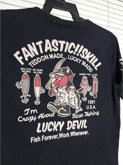 Other Designers Toyo Enterprises - SICK🔥TEDMAN COMPANY RED DEVIL FISHING"FISH FOREVER"T SHIRT