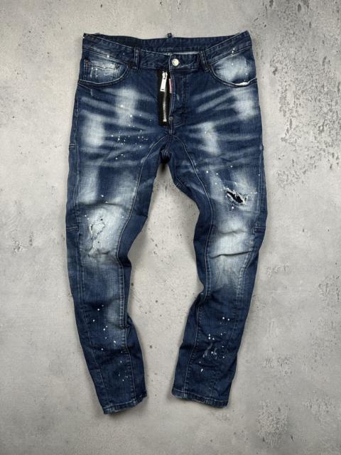 DSQUARED2 Dsquared2 Distressed Vintage Wash Biker Jeans Splatter Rare