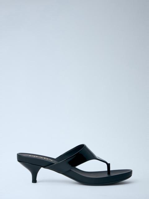 Prada Patent Leather Thong Sandals
