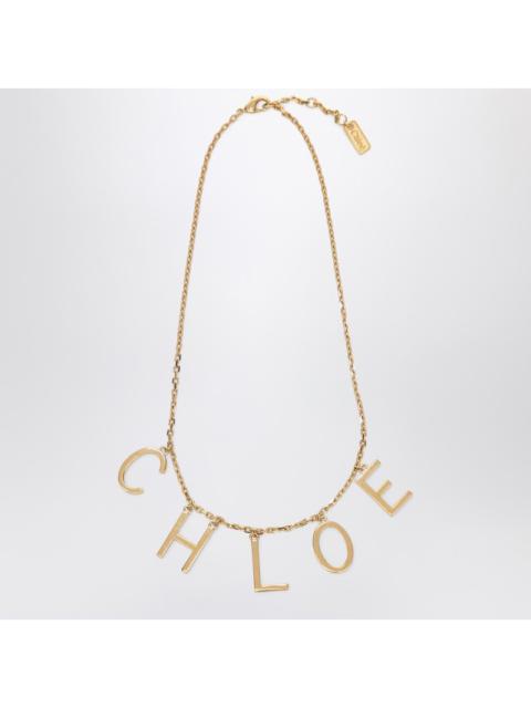 Chloé Chloé Letters Necklace In Vintage Gold Brass Women