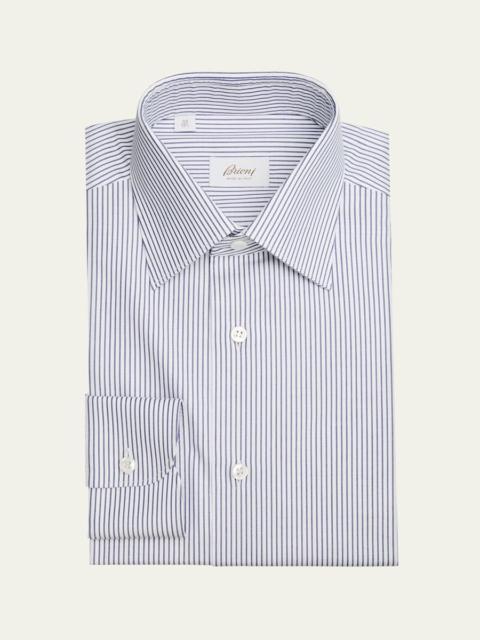 Brioni Men's Cotton Stripe Dress Shirt