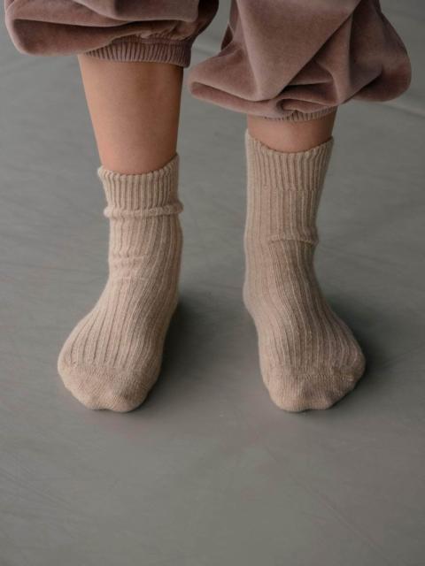 BASERANGE Rib Overankle Socks - Recycled Cashmere Rib