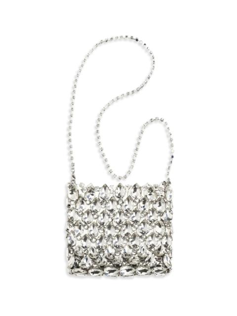 self-portrait Self-portrait Crystal Mesh Pouch Silver