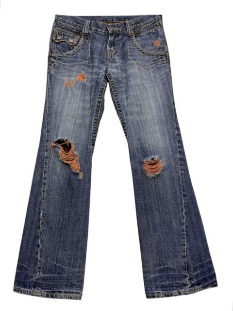 Other Designers Japanese Brand × Seditionaries × Vintage - FYE 🔥Vintage PPFM Punk Ripped Super Low Rise FLARE Denim