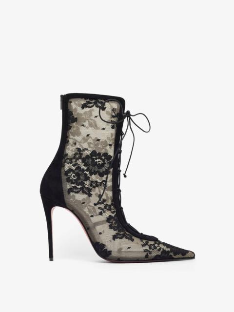Christian Louboutin KM 100 black lace boots