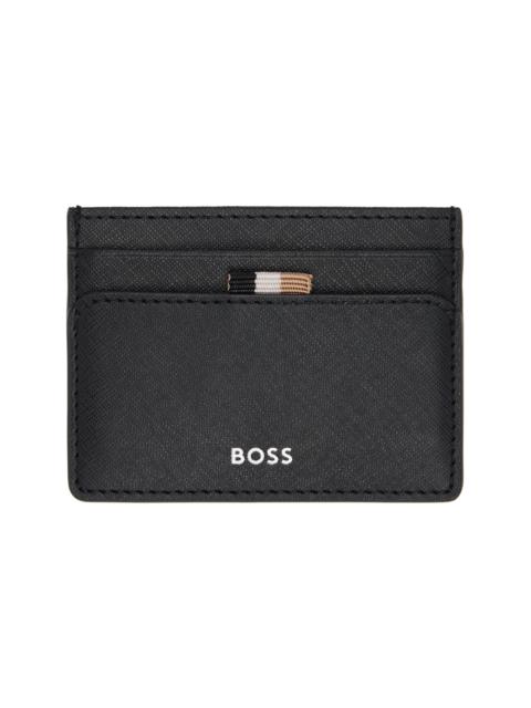 BOSS Black Foil-Embossed Logo Card Holder