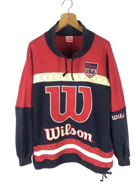 Other Designers Wilson Athletics - VINTAGE WILSON COLOR BLOCK EMBROIDERY SWEATSHIRT BIG LOGO
