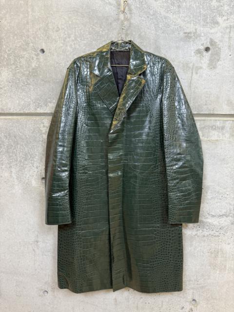 Lanvin Lanvin Paris FW23 Crocodile Embossed Leather Coat