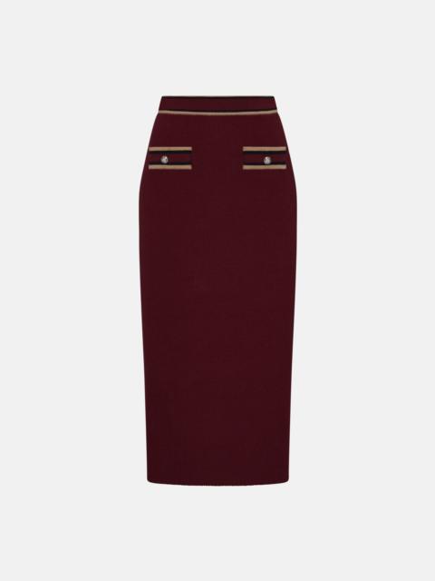Alessandra Rich MERINO WOOL MIDI SKIRT