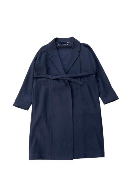 Other Designers Japanese Brand × Lemaire × Uniqlo - Uniqlo and Lemaire Wrap Coat - Navy - Minimalist Design
