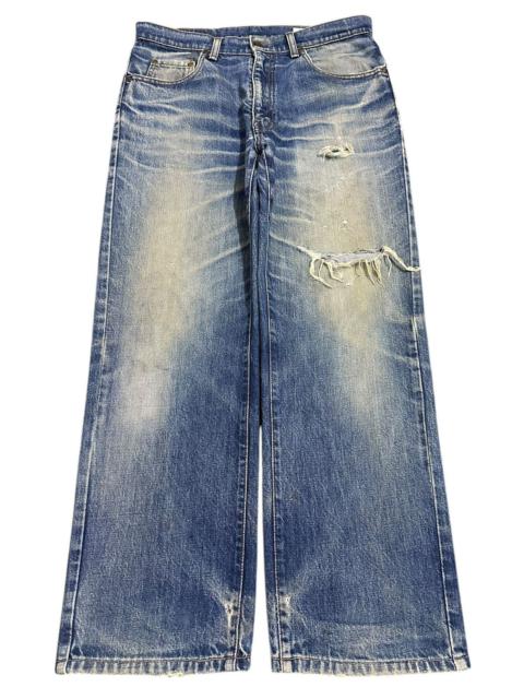 Other Designers Streetwear - Vintage Big John Classic Mud Wash Style Distress Baggy Jeans