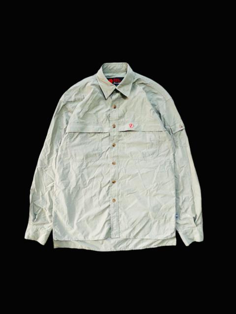 Other Designers Vintage - Fjallraven Outdoor Shirt Beige Long Sleeve Outdoor Nylon