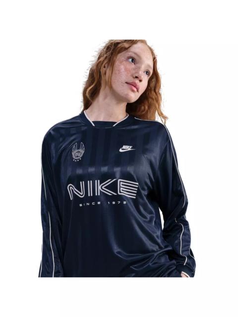 Nike Women's Sportswear Long-Sleeve Jersey Top -Navy