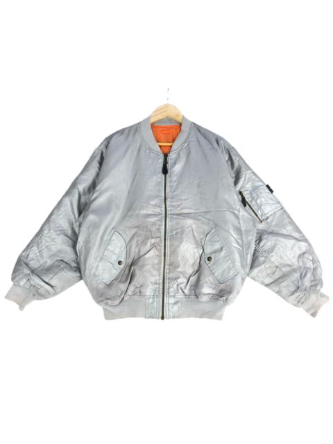 Other Designers Vintage - Reversible Flight Jacket Bomber Jacket Military Jacket