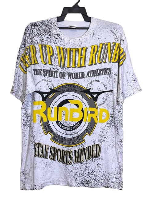 Other Designers RARE🔥VINTAGE 90s RUNBIRD MIZUNO FULL PRINT T SHIRT