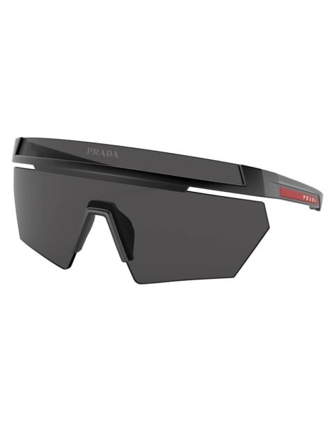Prada Prada Dark Grey Irregular Men's Sunglasses PS 01YS 1BO06F 44