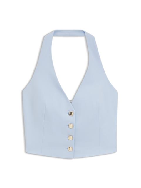 HUGO SLIM-FIT WAISTCOAT WITH HALTERNECK