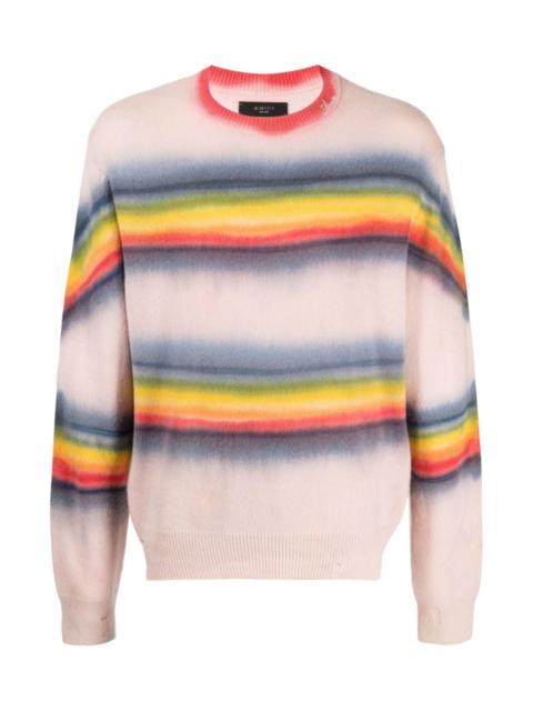 AMIRI RAINBOW TIE-DYE CREW-NECK SWEATSHIRT