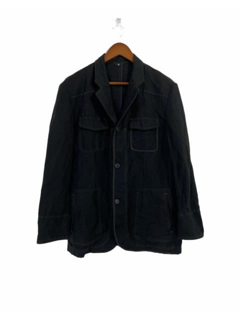 Lanvin Linen Jacket 4 Pocket Design Made in Japan