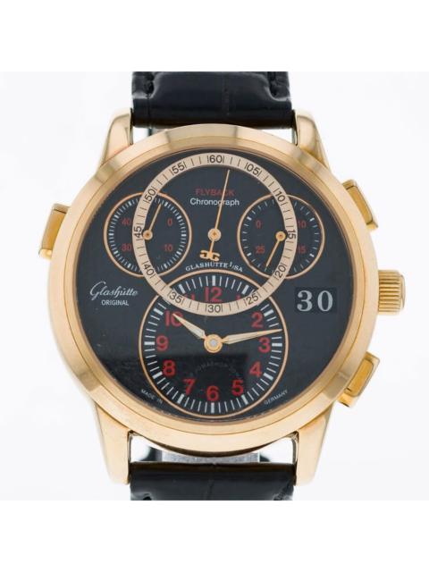 Other Designers Glashutte Original PanoMaticChrono Chronograph Automatic Black Dial Men's Watch 95-01-15-01-04