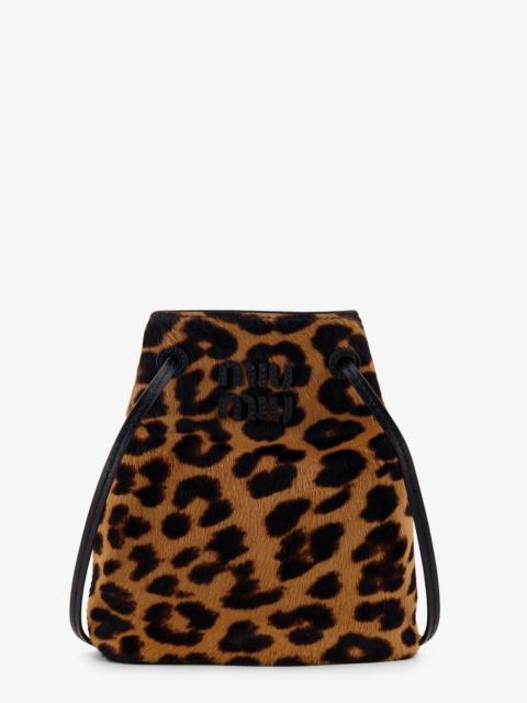 Miu Miu Miu Miu Animal Print Leather Crossbody Bag