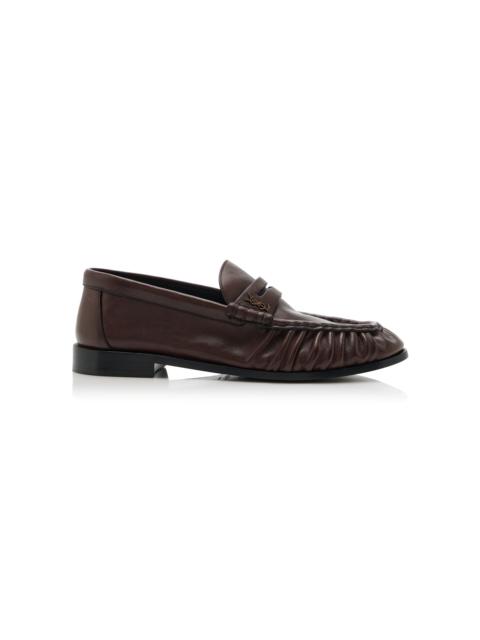 SAINT LAURENT Leather Le Loafers brown