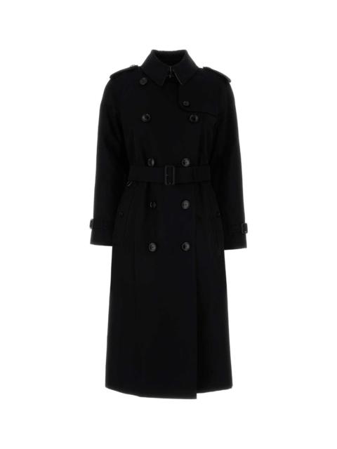 Burberry Women Black Cotton Trench Coat