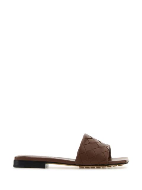 Bottega Veneta Bottega Veneta Women Brown Leather Parco Slippers