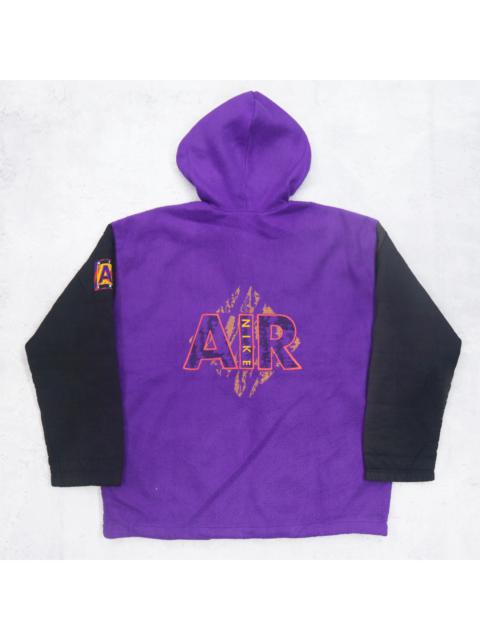 Nike Vintage 90s NIKE AIR Big Logo Embroidered Bomber Windbreaker Fleece Hoodie Jacket