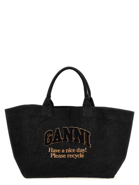 Ganni Women 'Xxl Denim' Shopping Bag