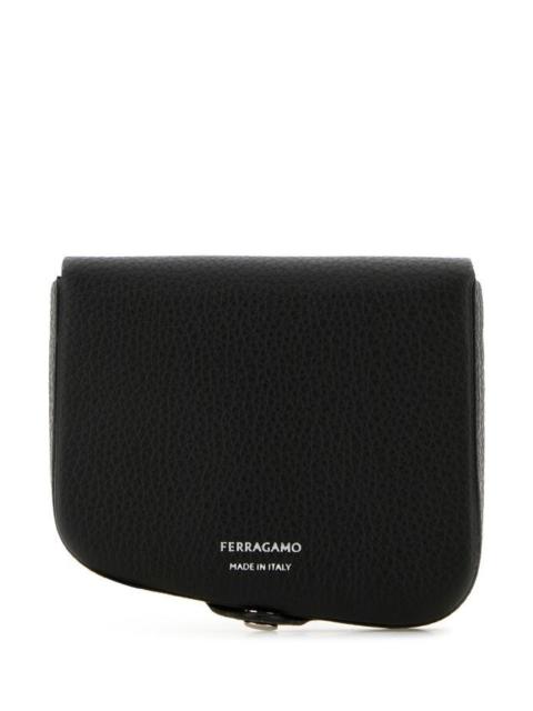 Salvatore Ferragamo Man Black Leather Coin Purse