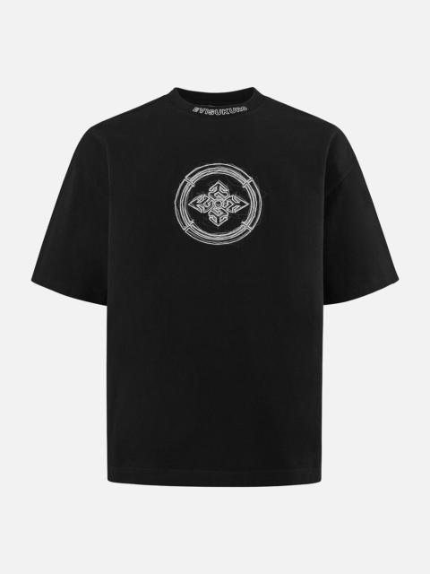 EVISU Kamon Print and Embroidery Oversized T-shirt