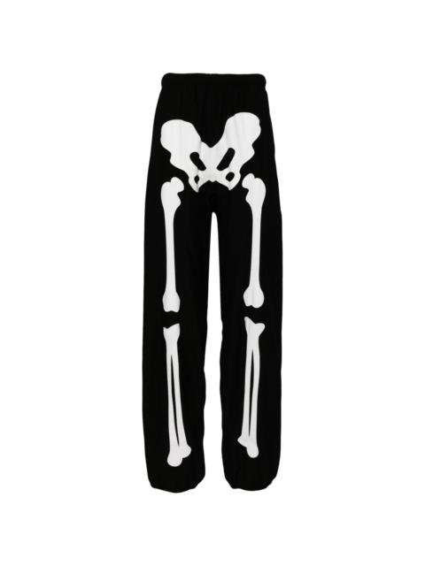 bone patch two-tone trousers