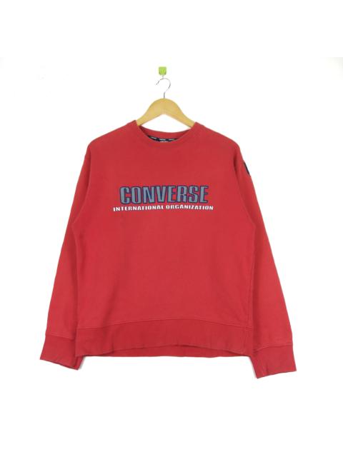 Converse Big Reflective Logo Embroidered Crewneck Pullover Jumper Sweatshirt