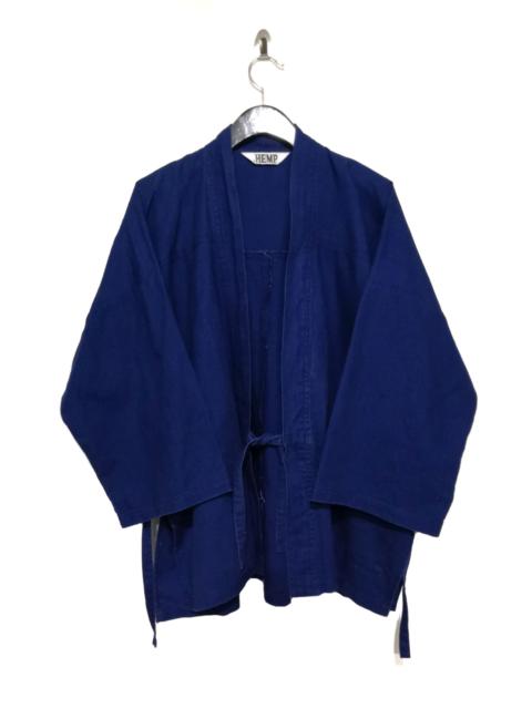 Other Designers Designer - Indigo Japanese Hemp Kimono