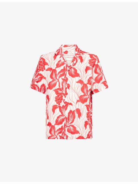 ORLEBAR BROWN Maitan Short-Sleeves Linen Shirt