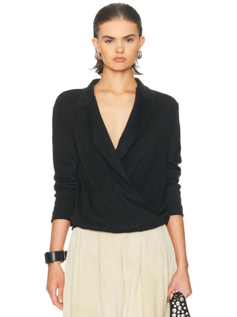 R13 Twisted Lapel Top