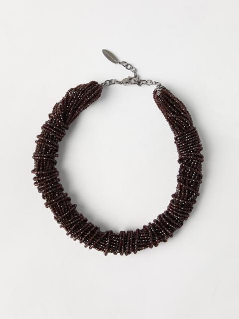 Brunello Cucinelli Vetro and Sterling Silver choker